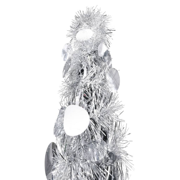 Kunstkerstboom Pop-Up 150 Cm Pet Kleurig Zilver
