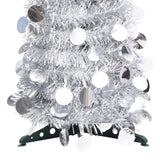 Kunstkerstboom Pop-Up 150 Cm Pet Kleurig Zilver