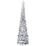 Kunstkerstboom Pop-Up 150 Cm Pet Kleurig Zilver