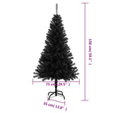 Kunstkerstboom Met Standaard 150 Cm Pvc Zwart