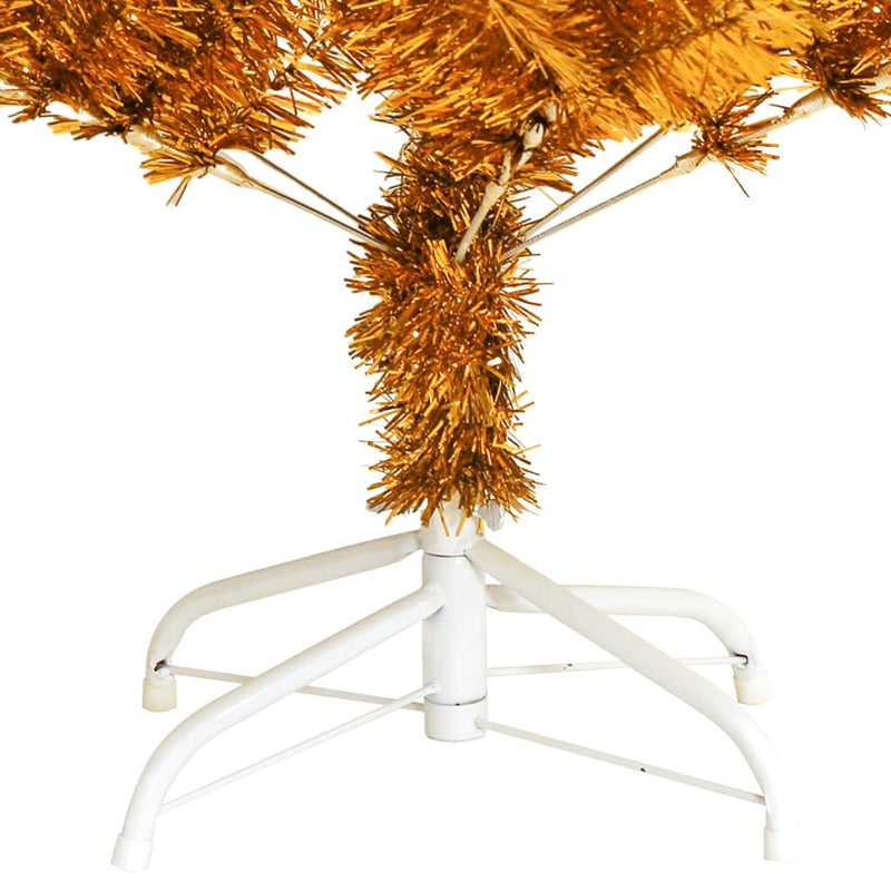 Kunstkerstboom Met Standaard 150 Cm Pet Kleurig Goud