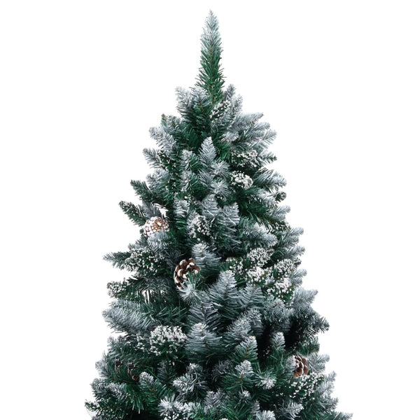 Kunstkerstboom Met Dennenappels En Witte Sneeuw 180 Cm