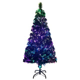 Kunstkerstboom Met Standaard 120 Cm Glasvezel Groen Wit