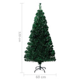 Kunstkerstboom Met Standaard 120 Cm Glasvezel Groen Wit