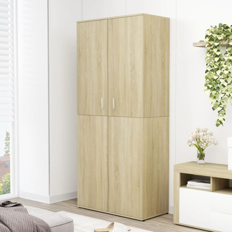 Schoenenkast 80X39X178 Cm Bewerkt Hout Kleurig