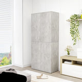 Schoenenkast 80X39X178 Cm Bewerkt Hout Kleurig