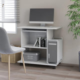 Computerbureau 80X50X75 Cm Bewerkt Hout Artisanaal Eikenkleur