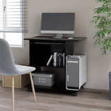 Computerbureau 80X50X75 Cm Bewerkt Hout Artisanaal Eikenkleur