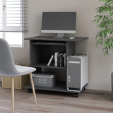 Computerbureau 80X50X75 Cm Bewerkt Hout Artisanaal Eikenkleur