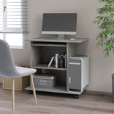 Computerbureau 80X50X75 Cm Bewerkt Hout Artisanaal Eikenkleur