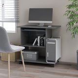 Computerbureau 80X50X75 Cm Bewerkt Hout Artisanaal Eikenkleur