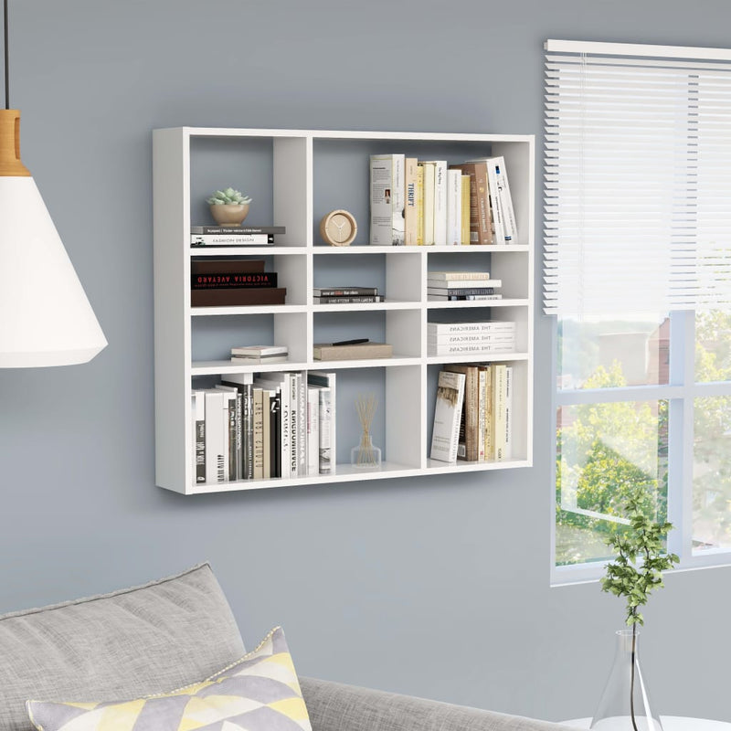 Wandschap 90X16X78 Cm Bewerkt Hout Kleur