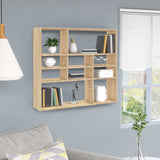 Wandschap 90X16X78 Cm Bewerkt Hout Kleur