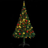 Kunstkerstboom Met Verlichting En Kerstballen 150 Cm Groen