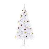 Kunstkerstboom Met Verlichting En Kerstballen 180 Cm Wit