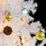 Kunstkerstboom Met Verlichting En Kerstballen 180 Cm Wit