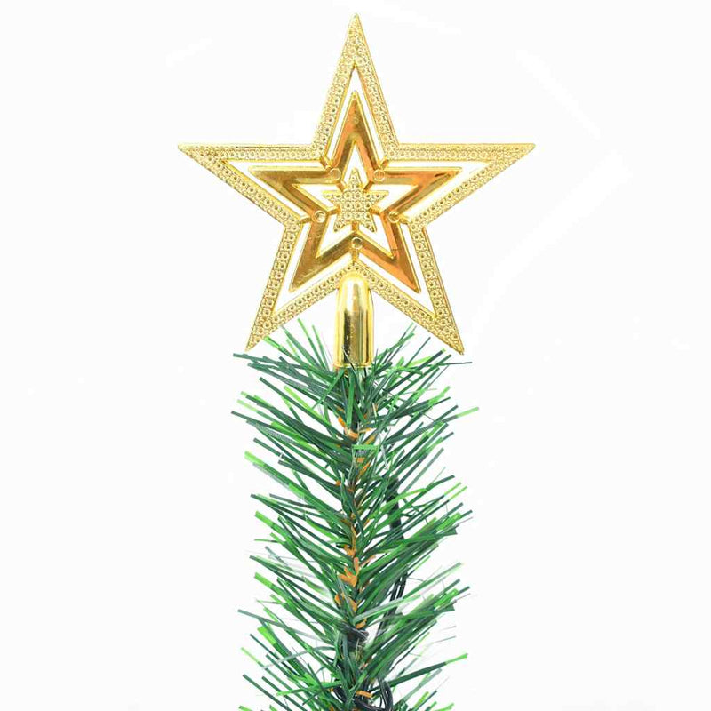 Kunstkerstboom Met Verlichting En Kerstballen 64 Cm Groen Wit