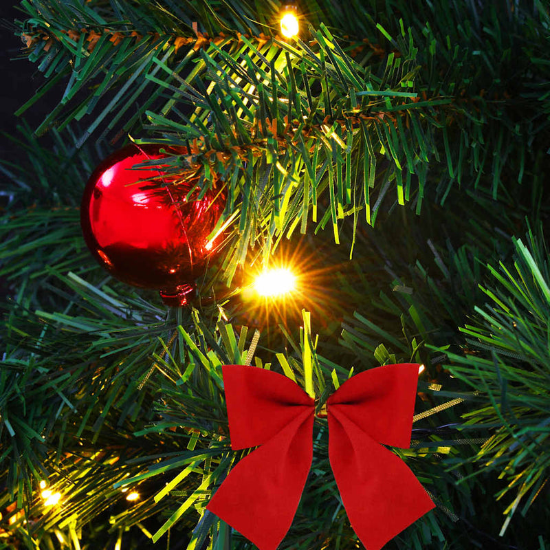 Kunstkerstboom Met Verlichting En Kerstballen 64 Cm Groen Wit