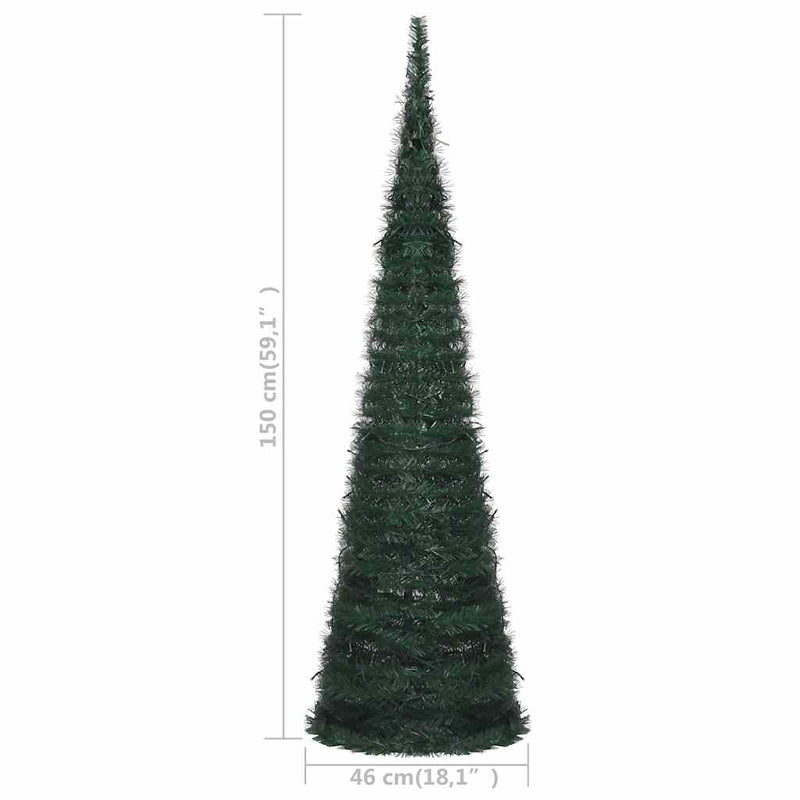 Kunstkerstboom Met Verlichting Pop-Up 150 Cm Groen