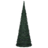 Kunstkerstboom Met Verlichting Pop-Up 180 Cm Groen Grijs