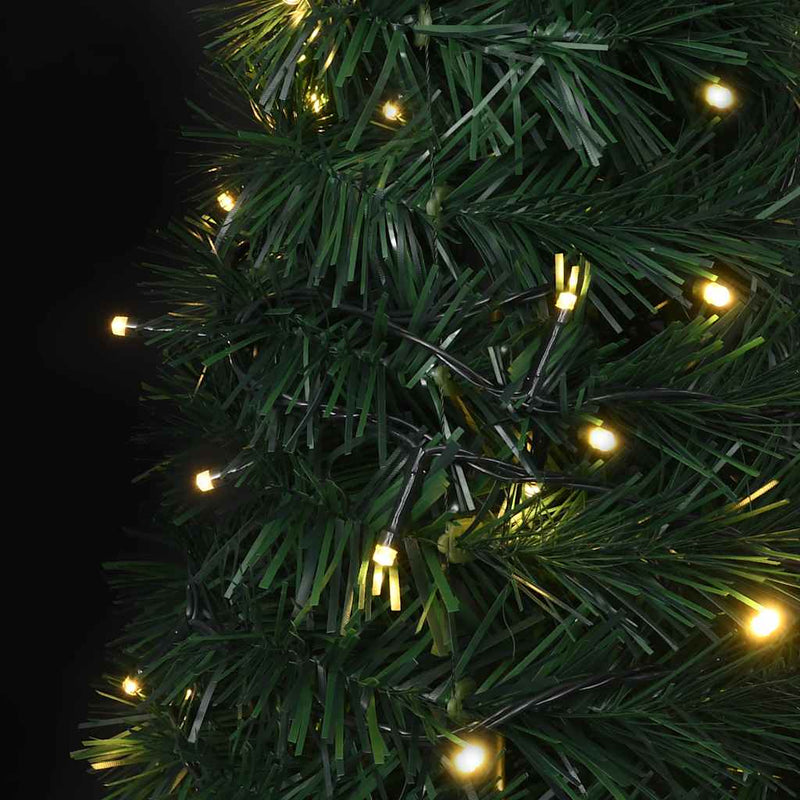 Kunstkerstboom Met Verlichting Pop-Up 180 Cm Groen Grijs