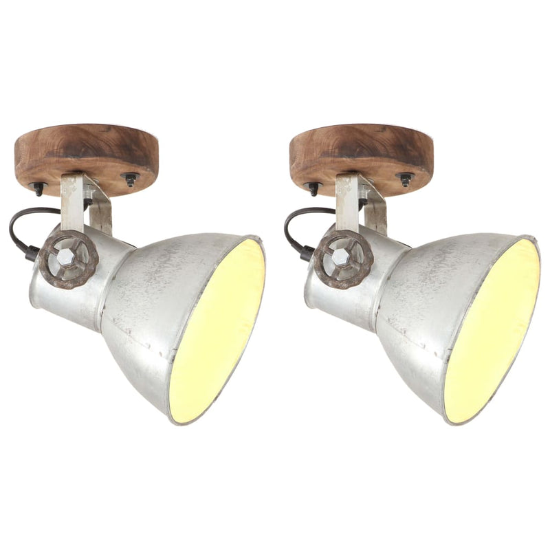Wand-/Plafondlampen Industrieel 2 St E27 20X25 Cm