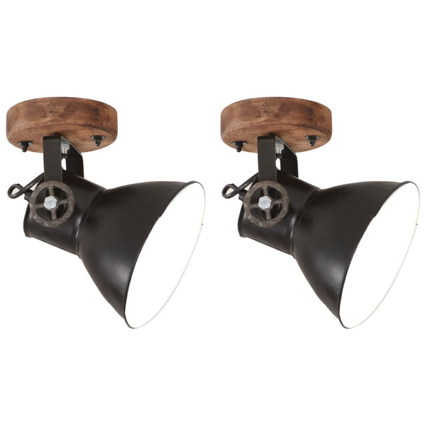 Wand-/Plafondlampen Industrieel 2 St E27 20X25 Cm