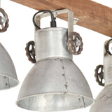 Plafondlamp Industrieel E27 Mangohout Zilverkleurig Donkergroen