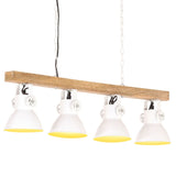 Plafondlamp Industrieel E27 Mangohout Wit Donkergrijs