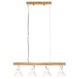 Plafondlamp Industrieel E27 Mangohout Wit Donkergrijs