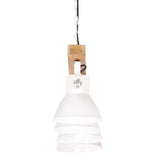 Plafondlamp Industrieel E27 Mangohout Wit Donkergrijs