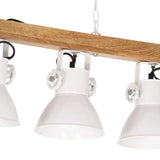 Plafondlamp Industrieel E27 Mangohout Wit Donkergrijs