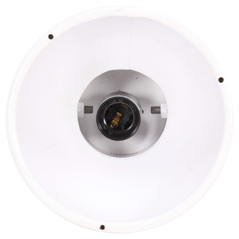 Plafondlamp Industrieel E27 Mangohout Wit Donkergrijs