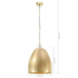 Hanglamp Industrieel Rond 25 W E27 42 Cm Messingkleurig Koper