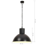 Hanglamp Rond 25 W E27 48 Cm Zwart