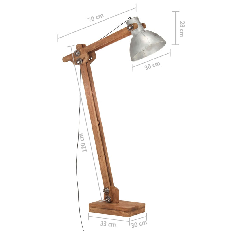 Vloerlamp E27 Massief Mangohout Kleurig