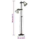 Vloerlamp Met 2 Lampenkappen E27 Gietijzer Kleurig