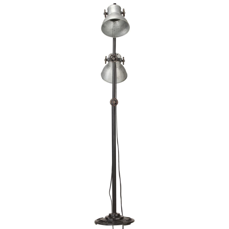 Vloerlamp Met 2 Lampenkappen E27 Gietijzer Kleurig