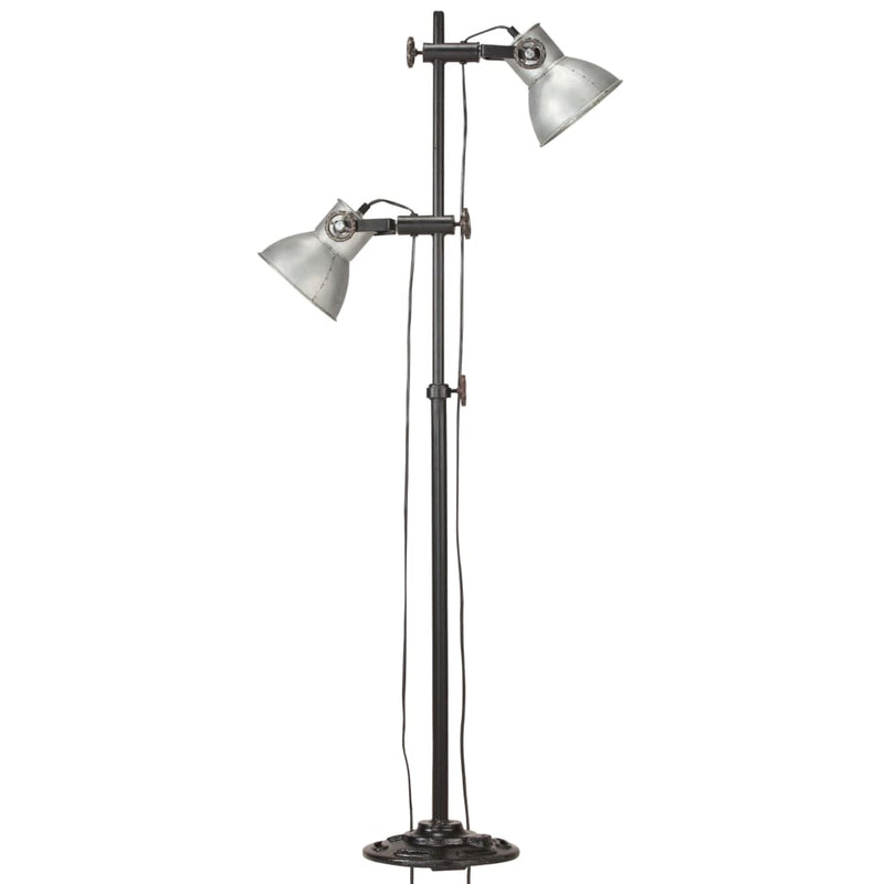 Vloerlamp Met 2 Lampenkappen E27 Gietijzer Kleurig