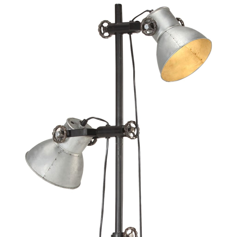 Vloerlamp Met 2 Lampenkappen E27 Gietijzer Kleurig