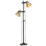 Vloerlamp Met 2 Lampenkappen E27 Gietijzer Kleurig