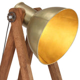 Vloerlamp E27 Massief Mangohout Messingkleurig