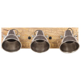Wandlamp Industrieel E27 70X23 Cm Mangohout Zilverkleurig