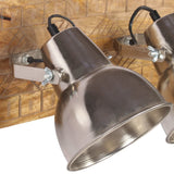 Wandlamp Industrieel E27 70X23 Cm Mangohout Zilverkleurig
