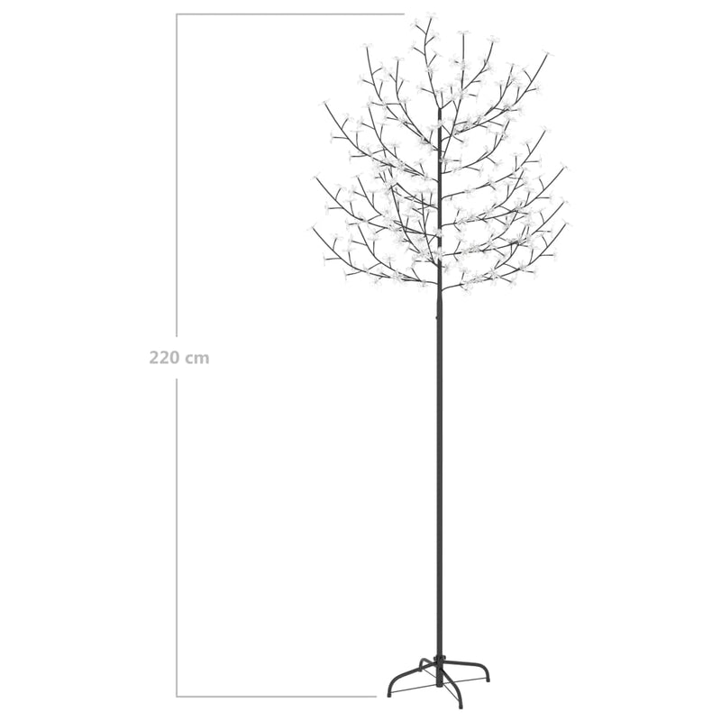 Kerstboom 220 Led's Licht Kersenbloesem Koudwit