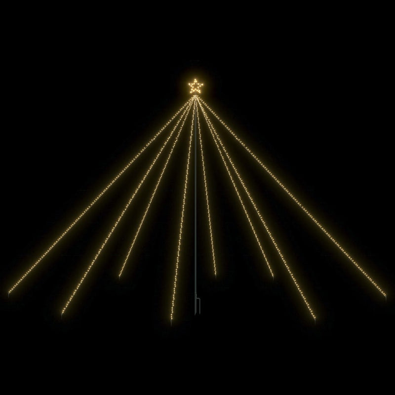 Kerstboomverlichting Waterval Binnen Buiten 800 Led's 5 M Warmwit