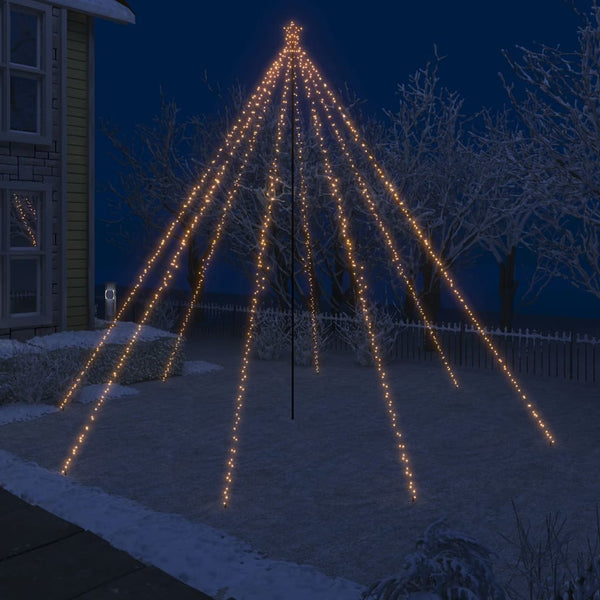 Kerstboomverlichting Waterval Binnen Buiten 800 Led's 5 M Warmwit