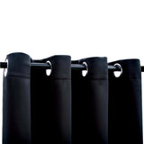 Verduisteringsgordijnen Met Ringen 2 Stuks Zwart 137X213 Cm Stof