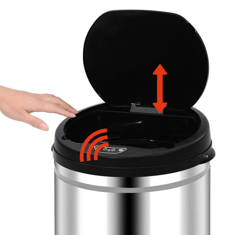Prullenbak Met Automatische Sensor Roestvrij Staal