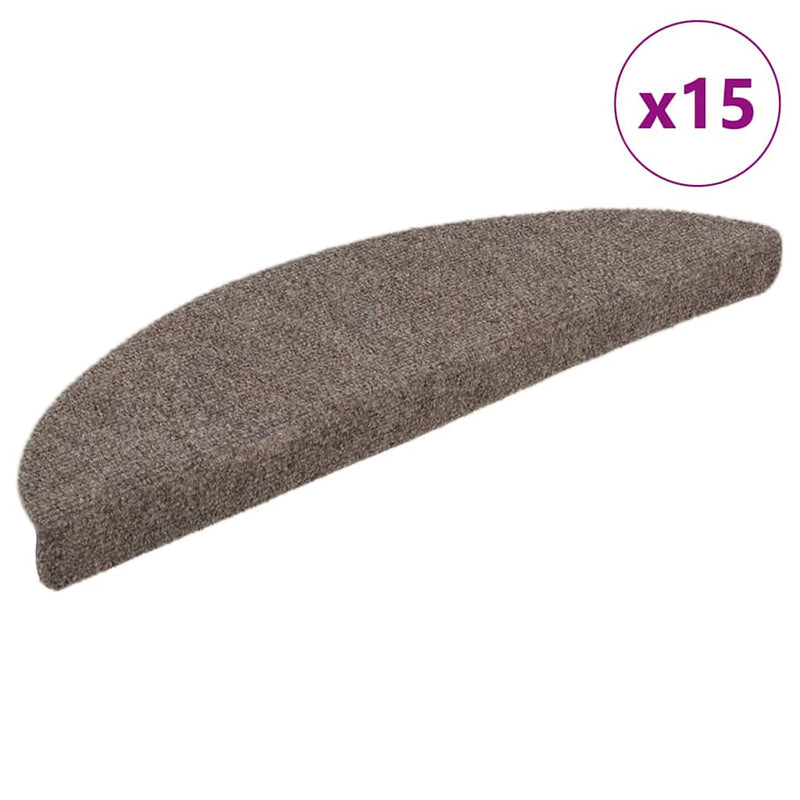 Trapmatten Zelfklevend 5 Stuks Halfrond Beige